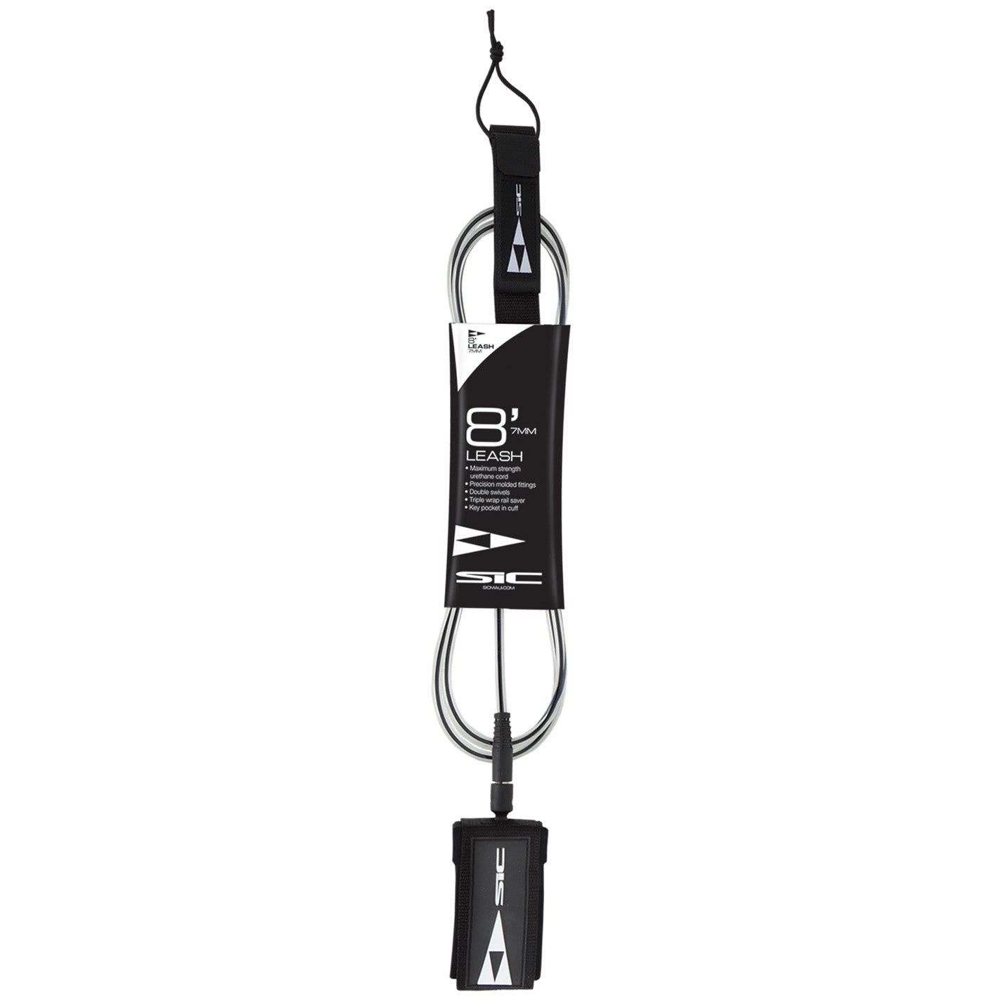 Surf leash 8' black
